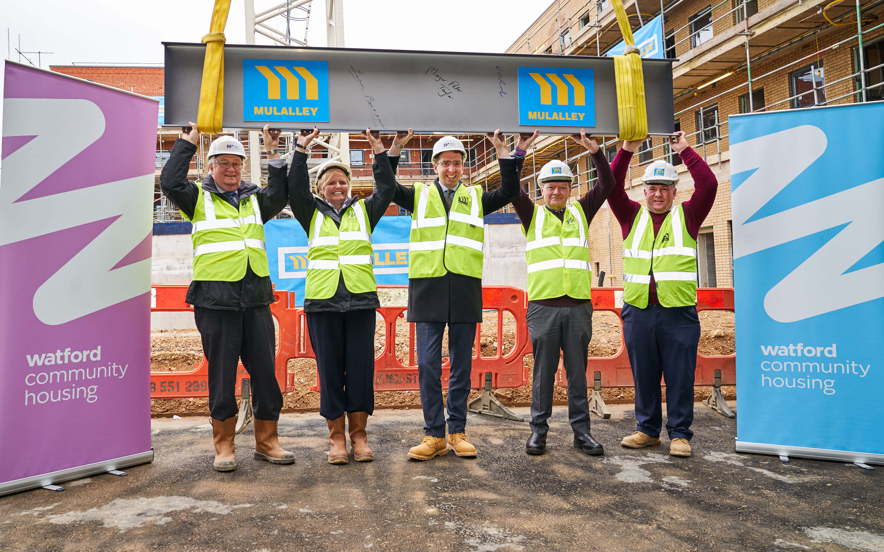 Celebrating topping out at The Brow!